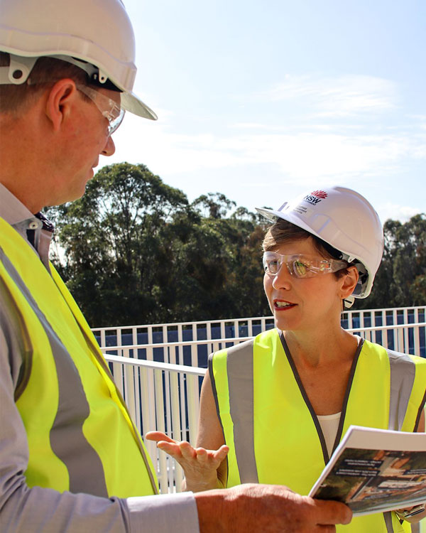 Ken Morrison and Federal Cities Minister Jenny McAllister